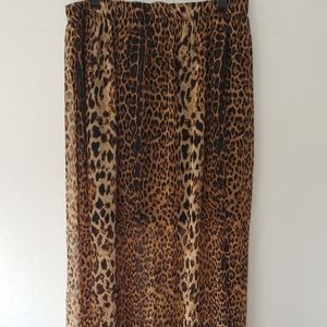 Forever 21 sheer cheetah leopard maxi skirt